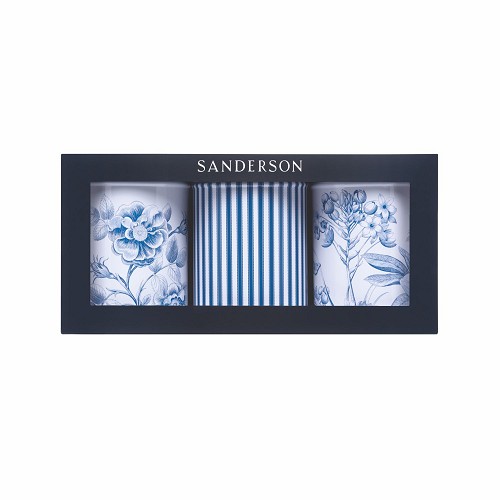 Set of 3 Caddy Tins Sanderson Etching and Roses